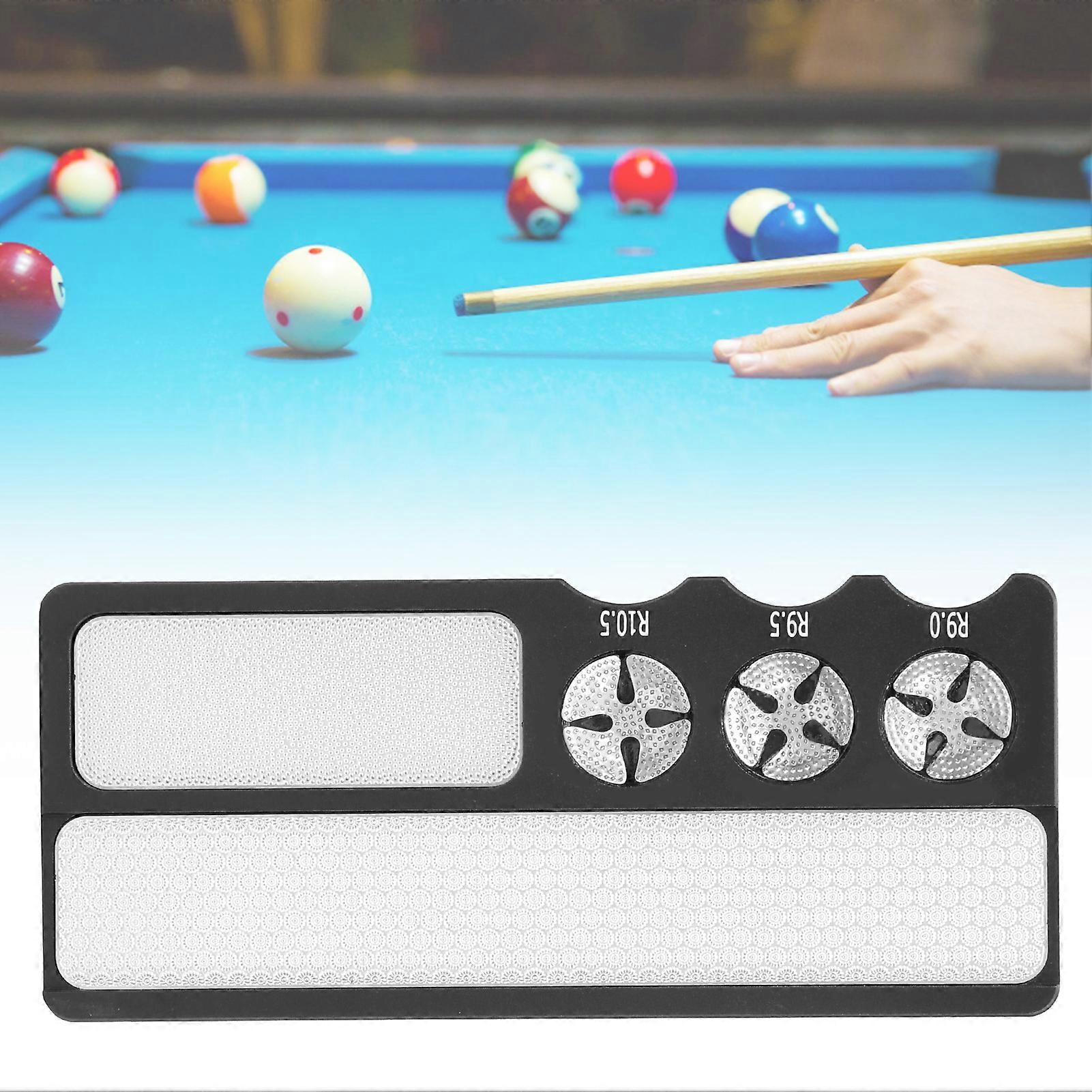 Billard Pool Queue Tip Grinder Aluminium Shaper 12,5x5,5x0,5cm Schwarz