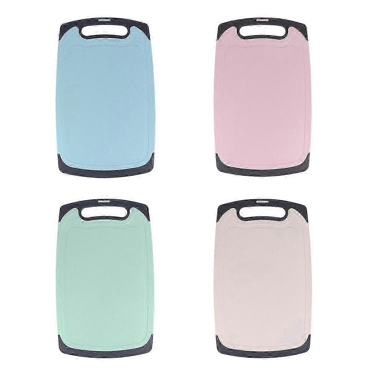 Mildewproof Cutting Board Square Straw Chopping Board Kitchen Tool Blue 32.5*20cm 1Pc