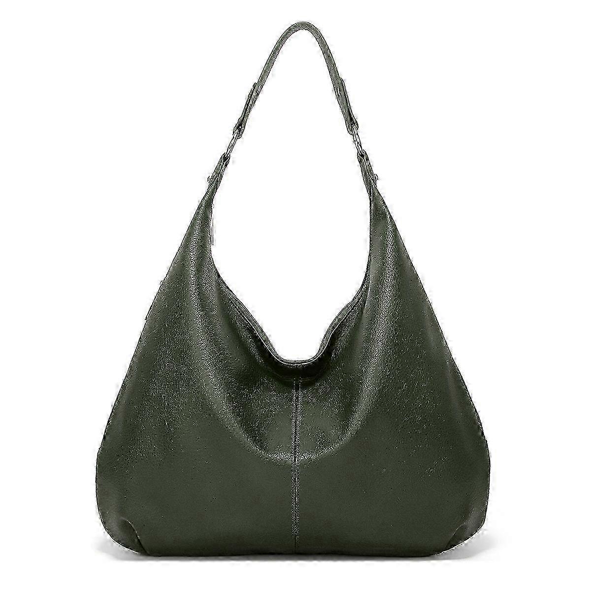 Bolsa de Ombro Casual para Mulheres com Carteira com Zíper - Couro PU Macio em Verde para Uso Diário
