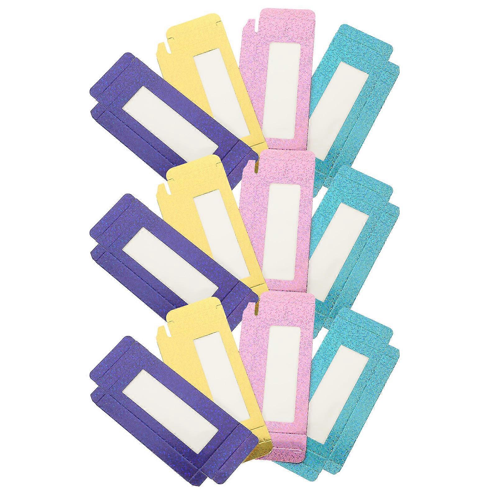 Delicate False Eyelash Packing Boxes for Females 20pcs Colorful Lash Cases Manicure Boxes