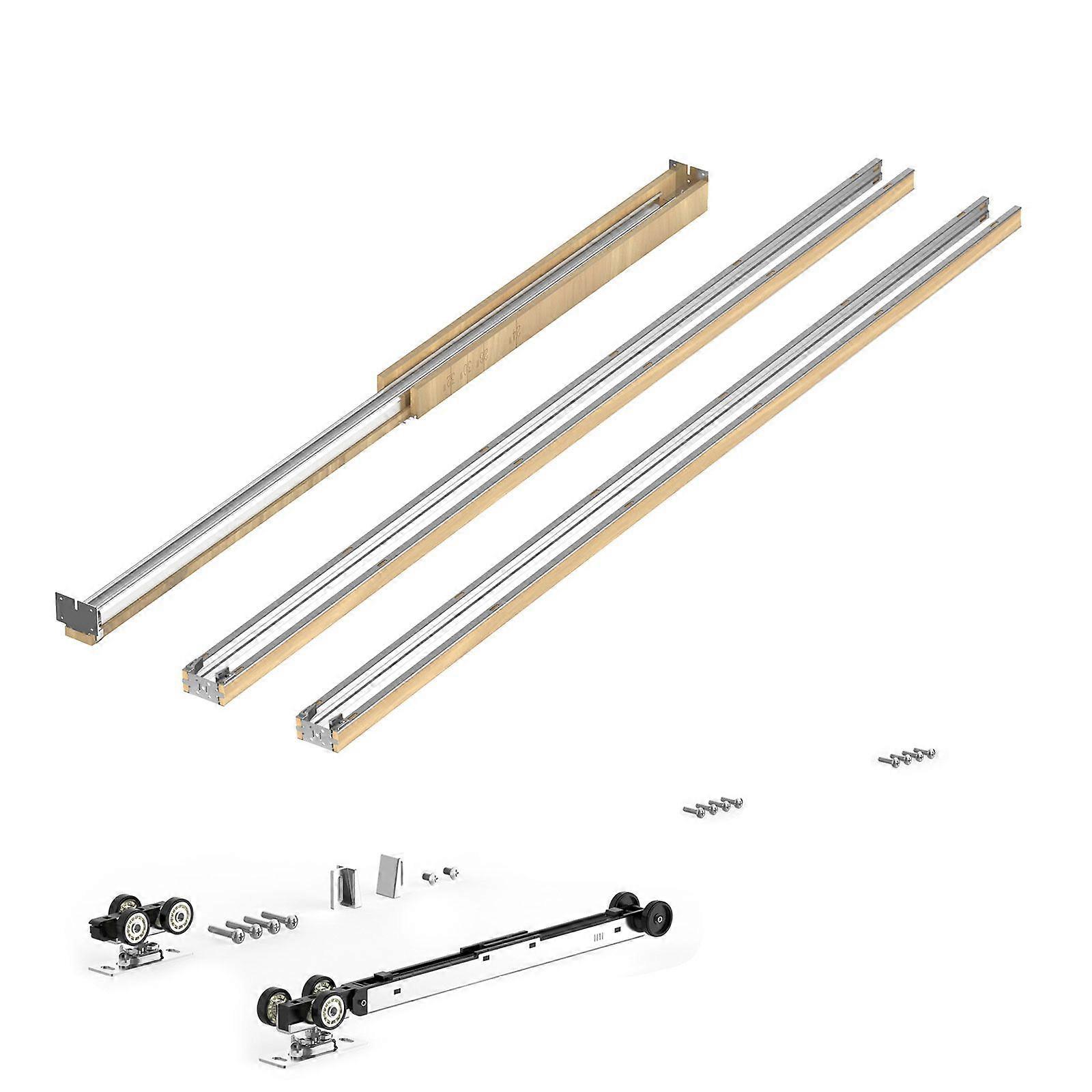 Pocket Door Frame Kit, for 610-762mm Wide 2032mm High Door, Pocket Door Kit with Two-Way Soft Close Mechanism