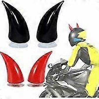 TCGG-Corne du Diable Lot de 4 Accessoires de dcoration de Casque de Moto74cm - Souple personnelle Corne Accessoires dmon avec Ventouse Caoutchouc Mou