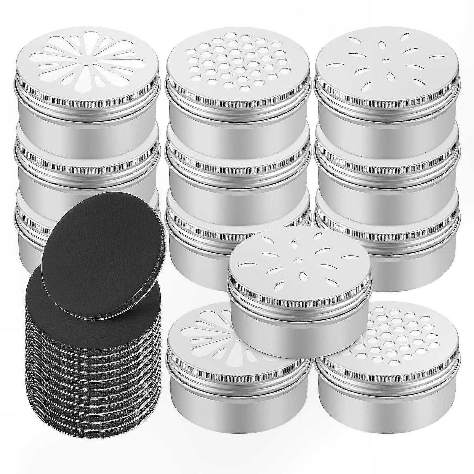 Round Storage Containers with Holes for Dog Nose Work Training Silver Tone 1 Set