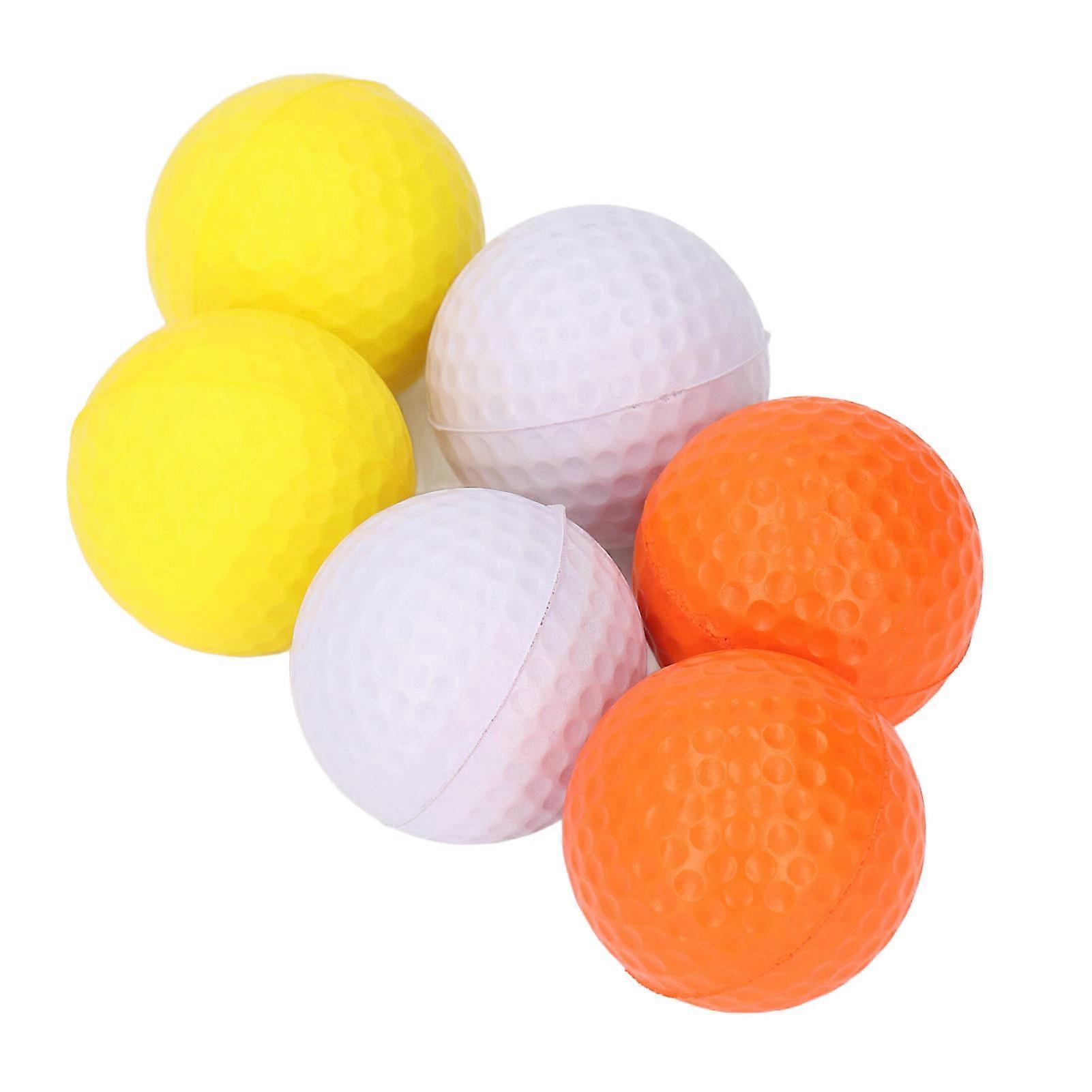 6Pcs Golf Balls Set with PU Pouch, 3 Colors Textured Surface