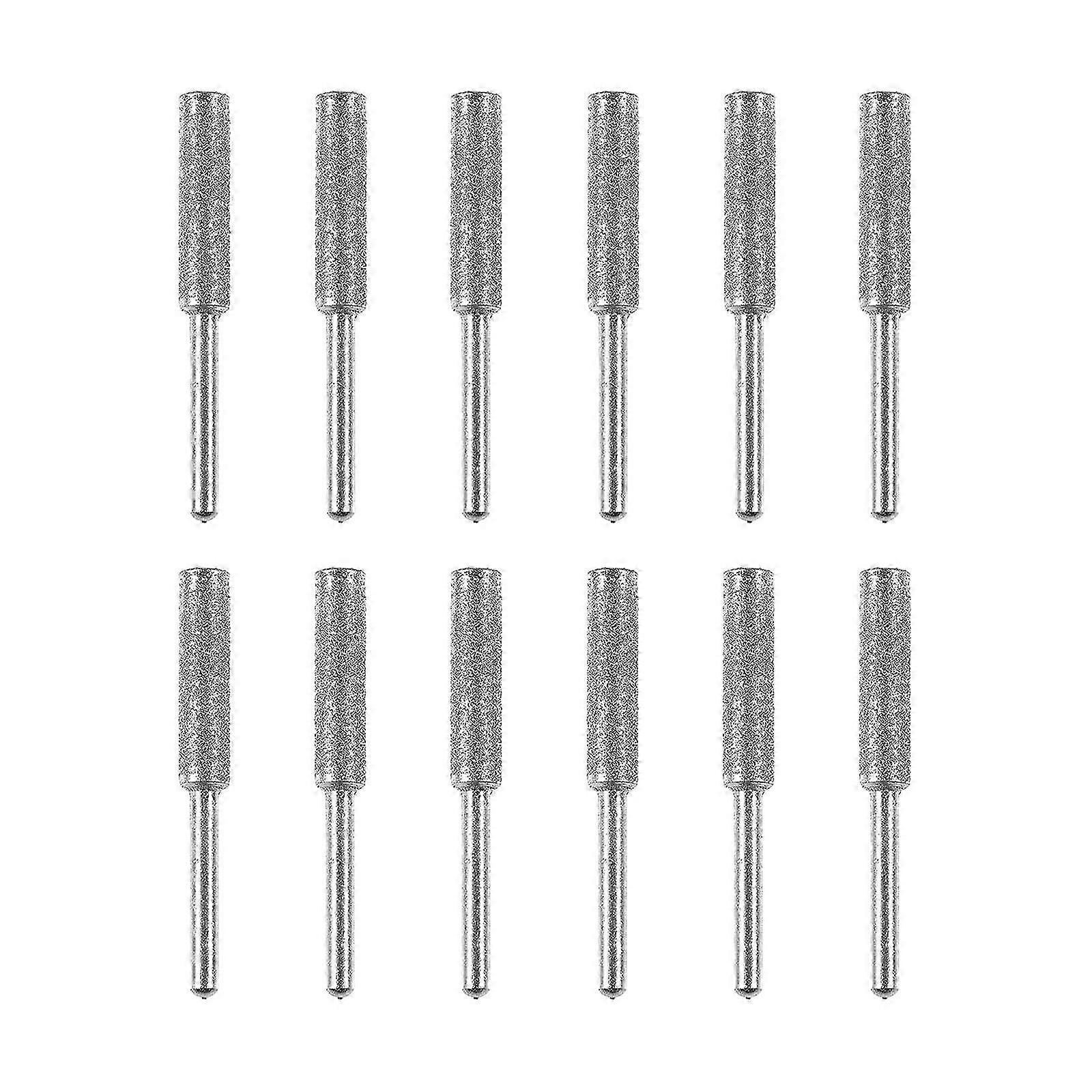 12Pcs Diamond Bits Burr Grinding File Grinder Chain Gold 4mm
