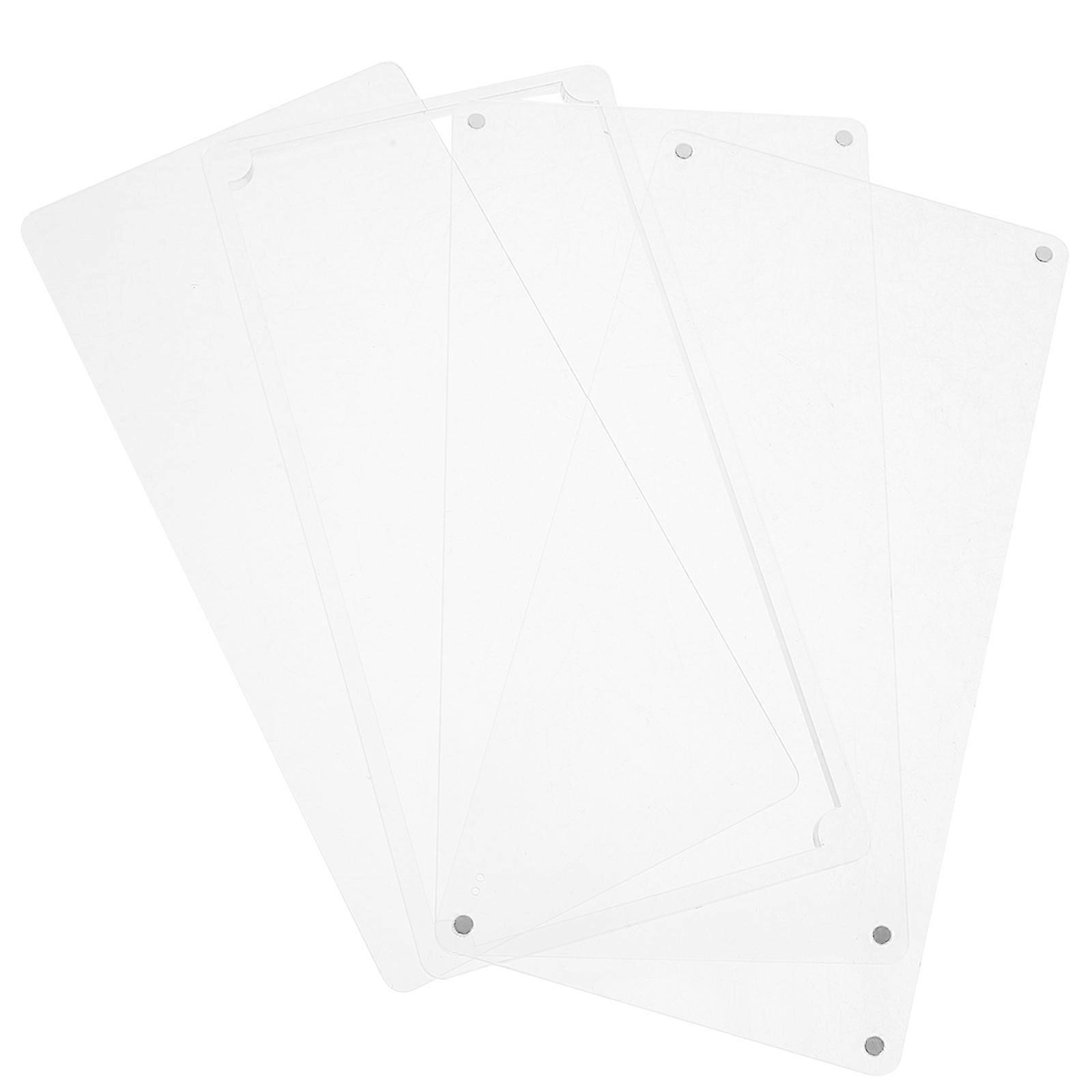 Clear Acrylic Sheets for DIY Crafting Transparent Handmade Projects Square Sign for Decor 4 Pcs