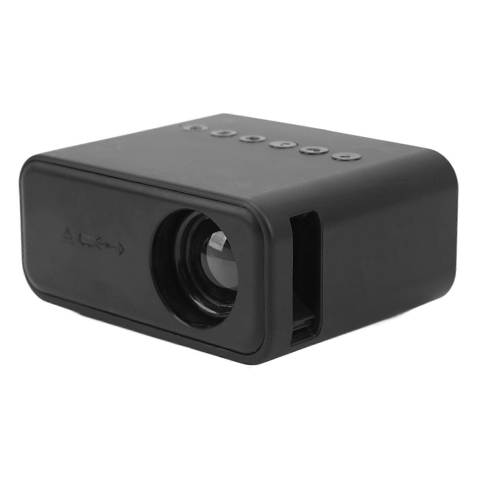 Mini Projector 1920x1080 Portable USB Powered Black EU Plug