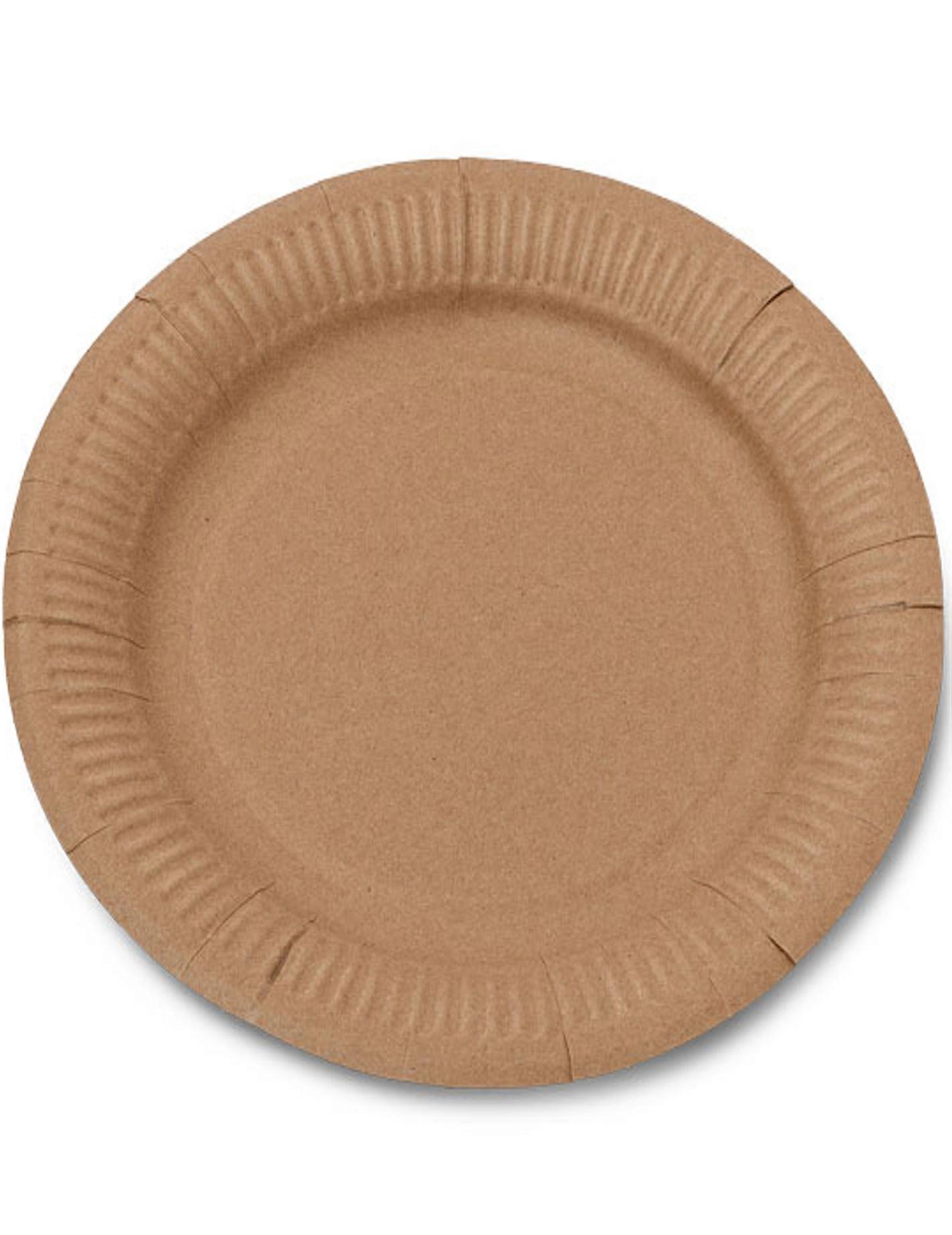 10 Kraft paper plates 23 cm