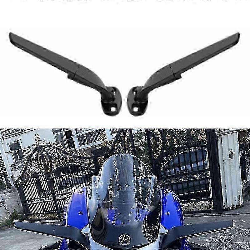 QX Motorcycle Mirror Modified Wind Wing Adjustable Rotating Rearview Mirror Moto Accessories for YAMAHA YZF R6 R1 R25 R3 R125 R15 SZRH A-S