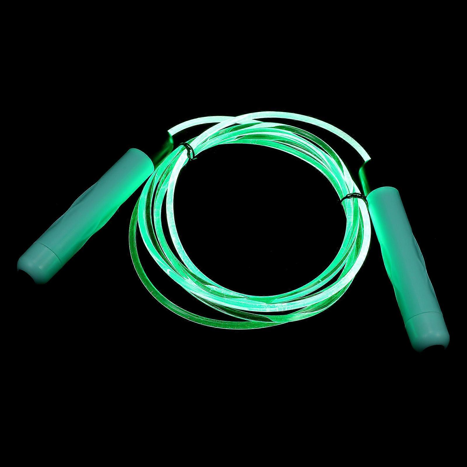 Blue LED Glowing Jump Rope for Sports with ABS Handle Adjustable Length Fitness Equipment