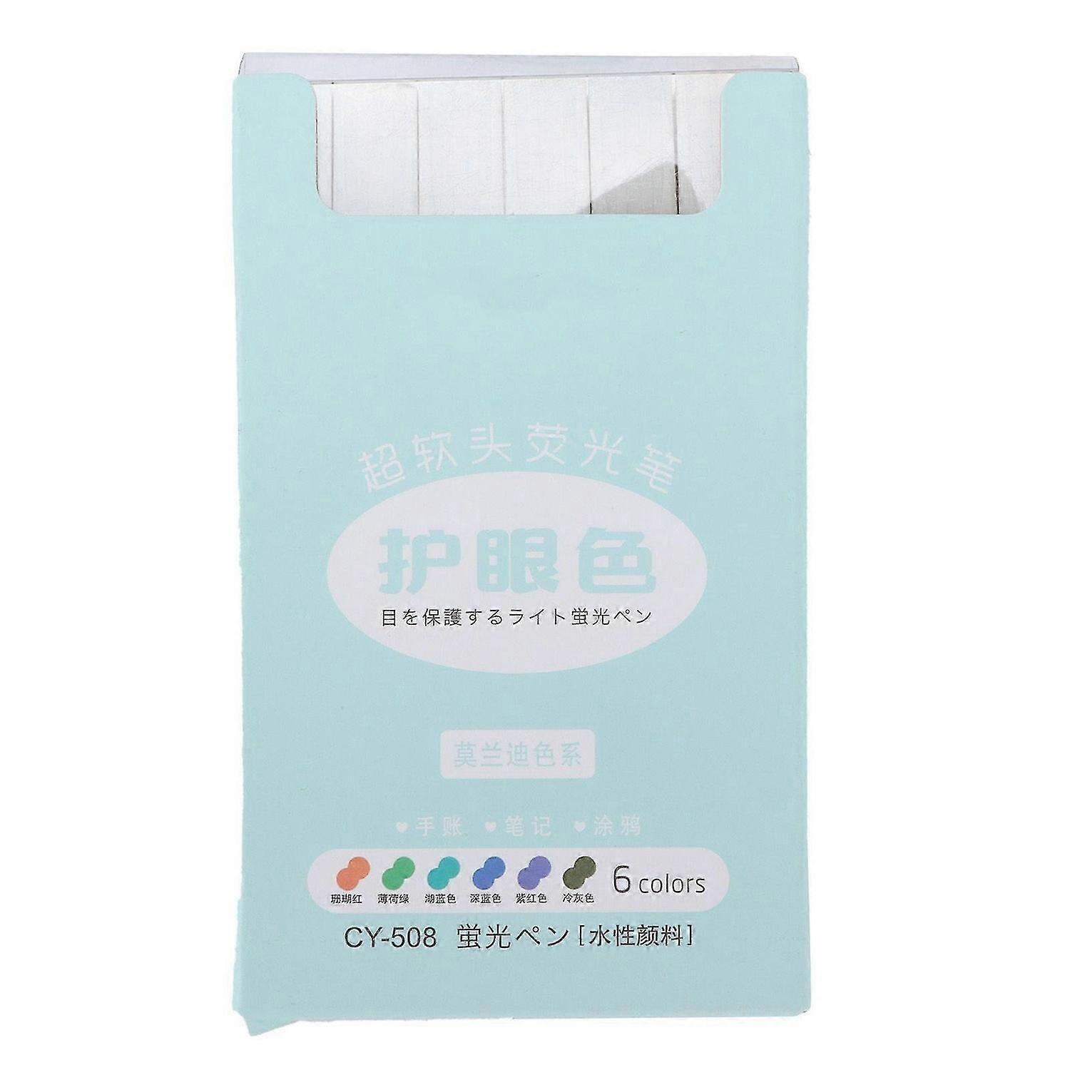 2025 Latest Model Highlighters Chisel Tip Marker Pen Morandi Hand Account