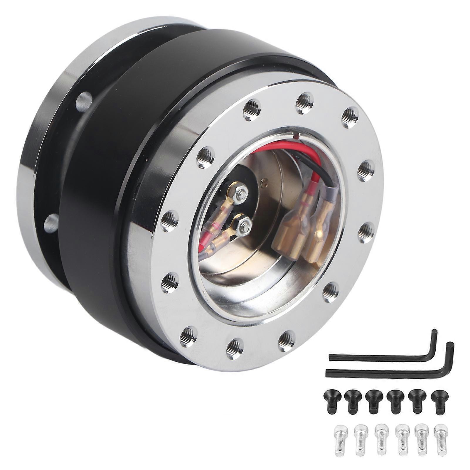 Kit adaptateur universel pour moyeu de volant à démontage rapide pour voiture de course, noir
