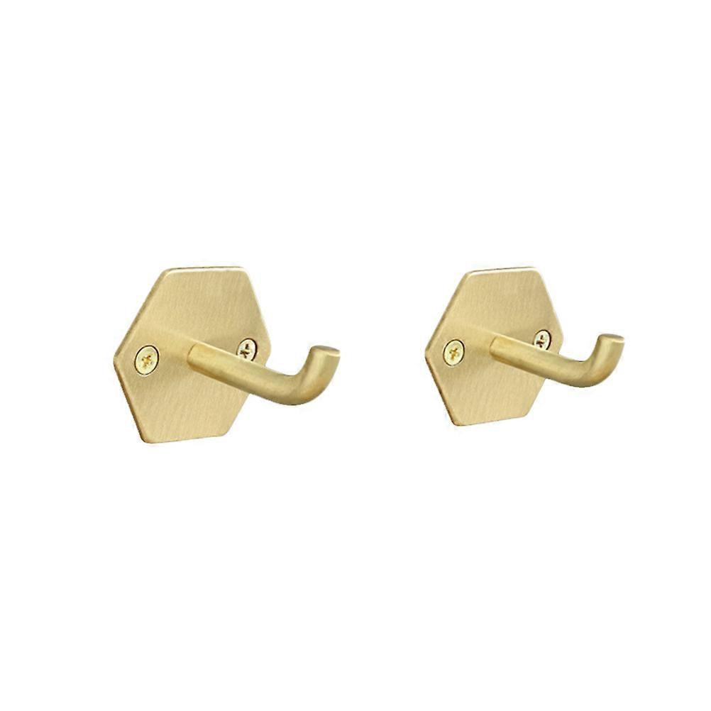 Multifunctional Wall Hooks Brass Durable Hook for Home Use Golden
