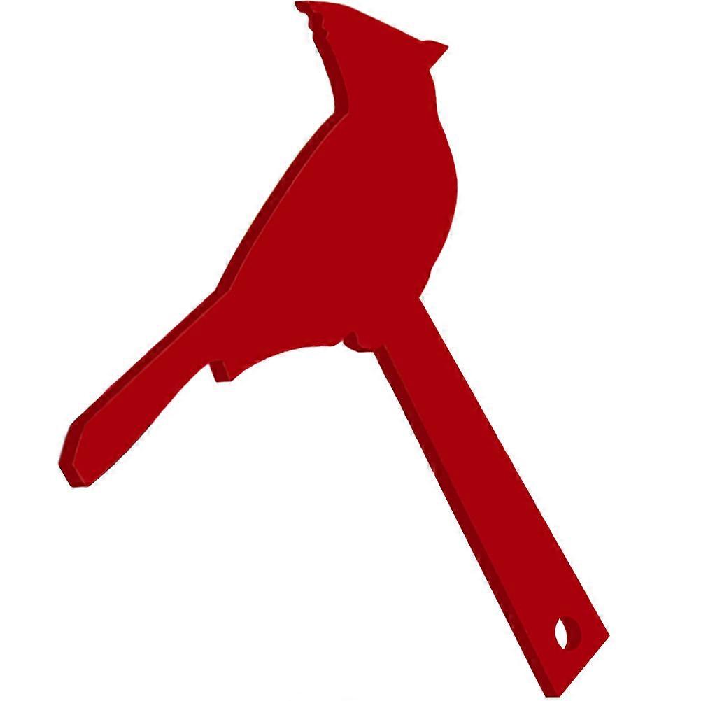 Red Bird Shape Mailbox Decoration Yard Stake for Garden Use 3Pcs