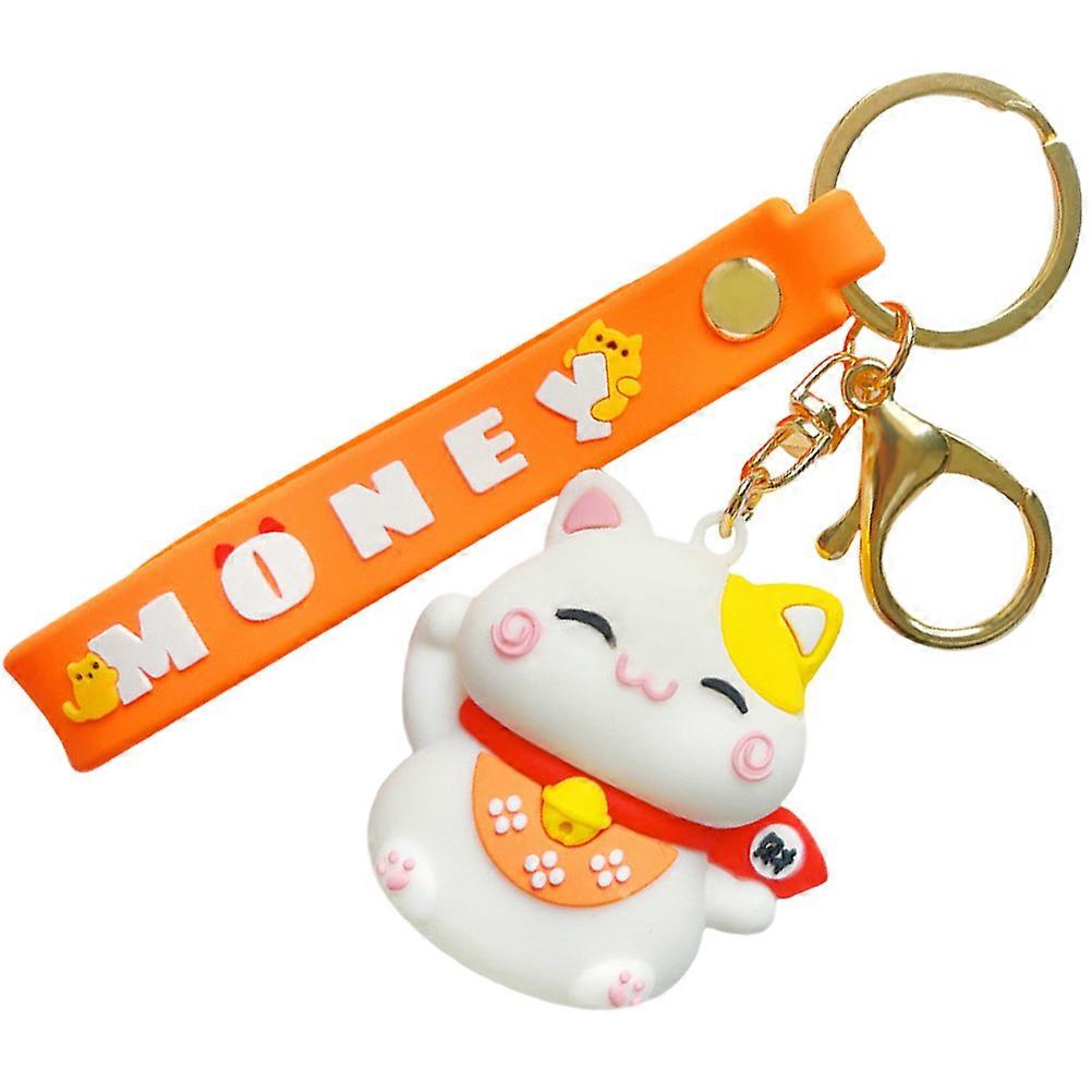 Fortune Cat Keyring Japanese Style Cat Keychain Pendant for Bag Ornament