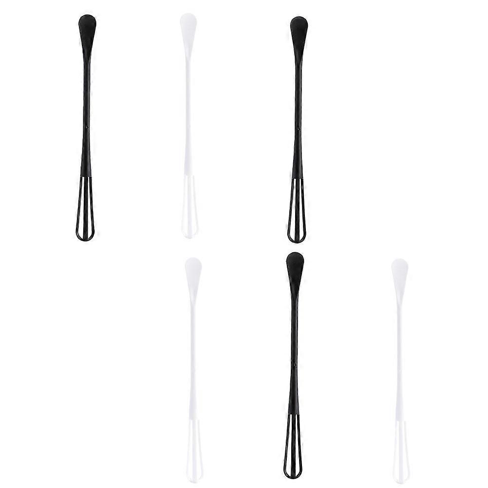 6Pcs Sauce Spoon Mini Egg Beaters for Restaurant and Cake Shop Made of Assorted Color Pp Material for Stirring