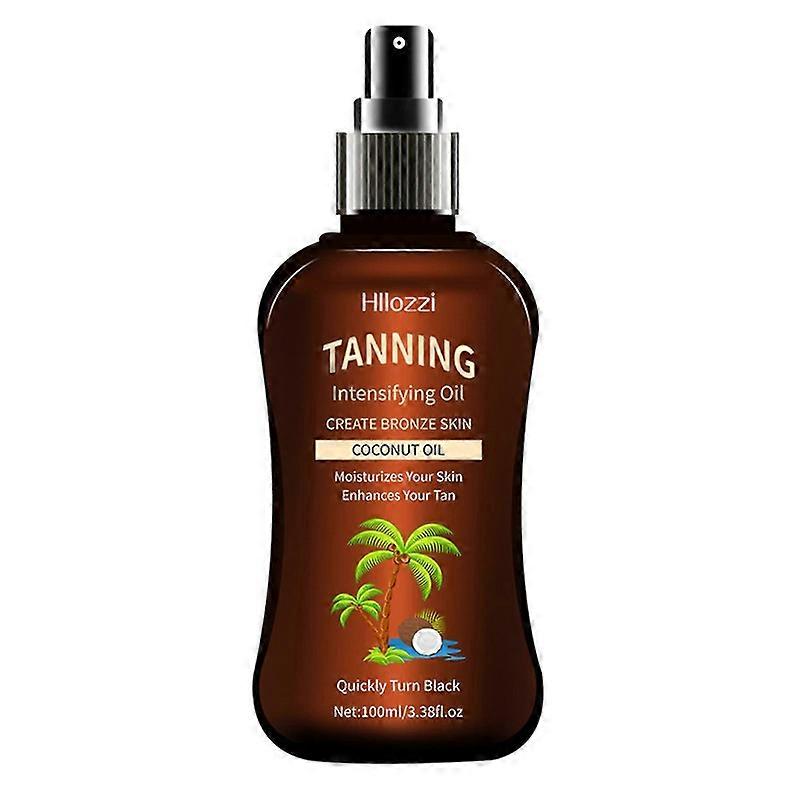 100 ml d’huile de bronzage à la noix de coco tropicale, huile bronzante moyenne profonde pour les vacances à la plage