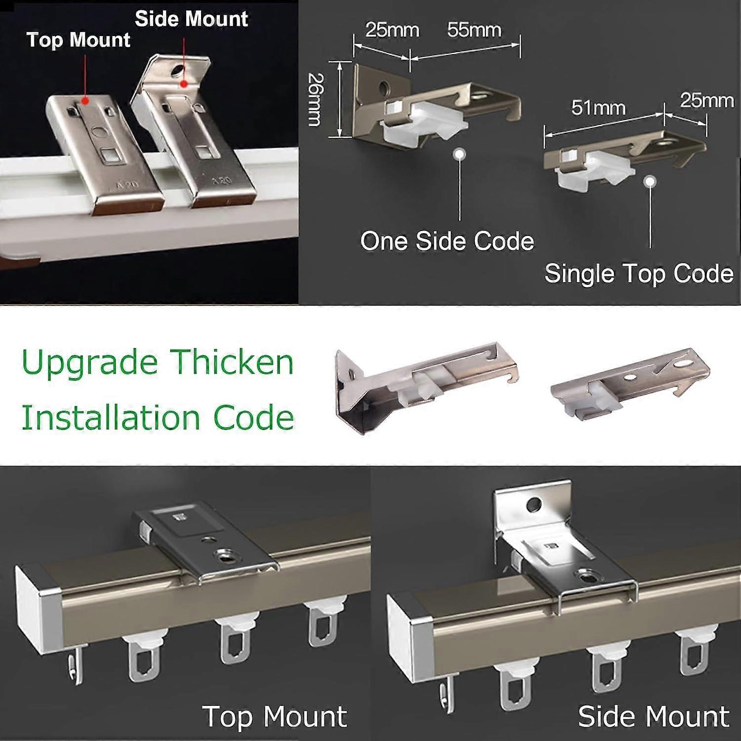 Room Divider Ceiling Curtain Track Rail for Living Room Bedroom Shower - Includes Roller Hooks, Installation Hardware, and End Cap