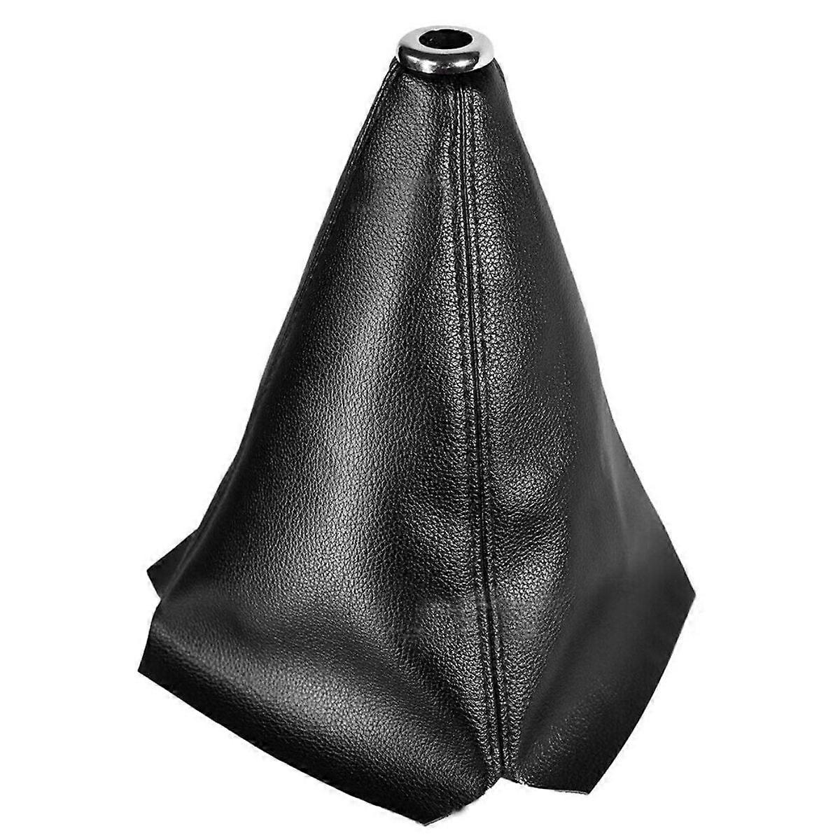 WSYW Universal Shift Knob Shifter Boot Cover With Stitches PVC Leather MT/AT Style 1
