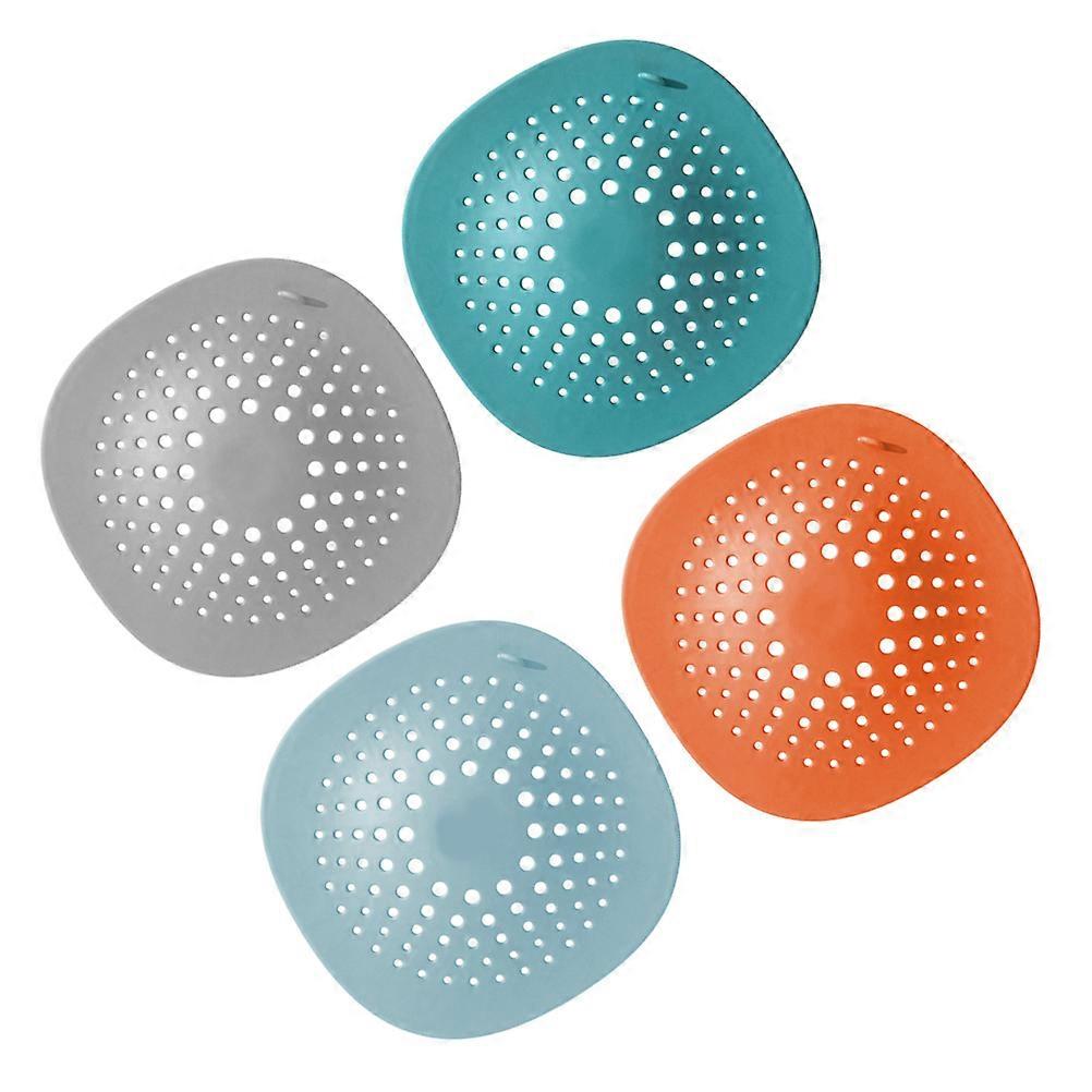 Floor Sink Strainer Flexible Tpr for Preventing Clogs 4Pcs Cover Set