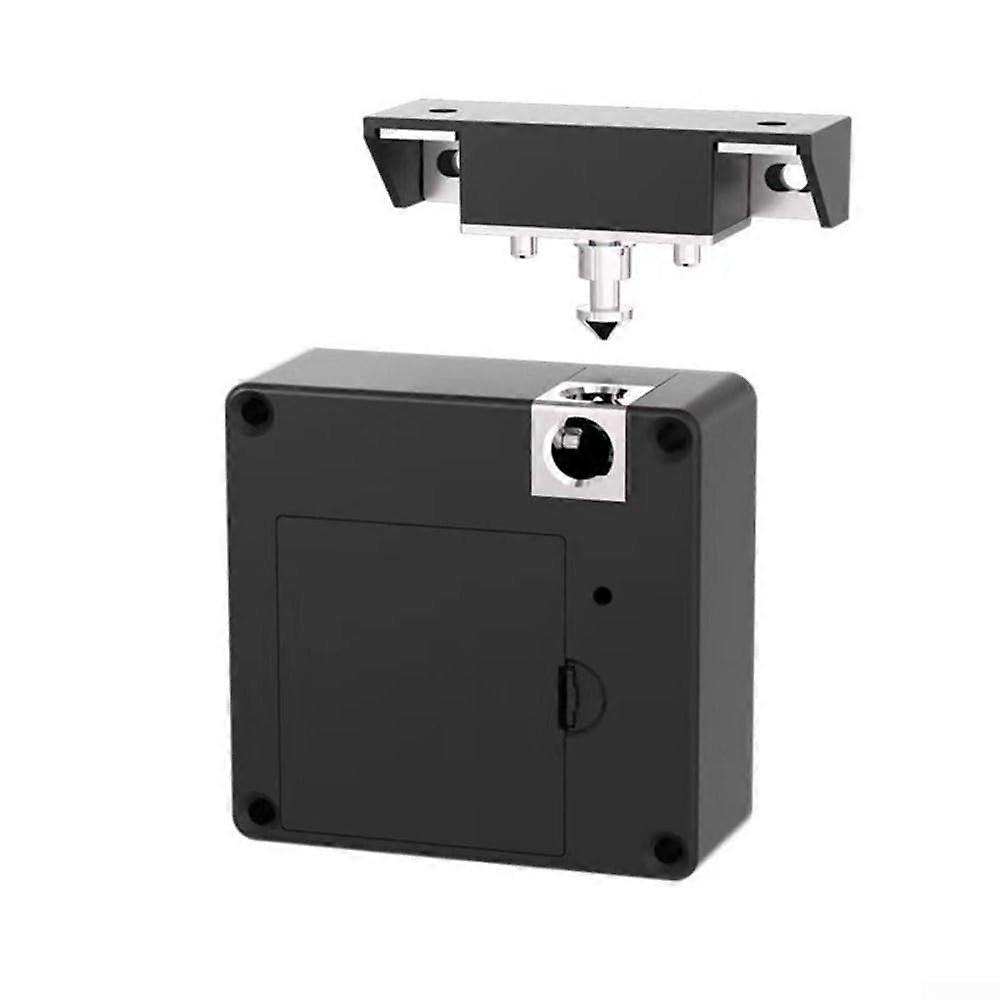 RFID Cabinet Lock Invisible Electronic Keyless Drawer Door Sensor Wireless Security System ABS Black