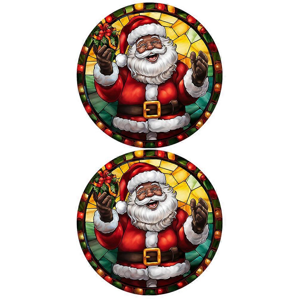 Xmas Layout Window Decals Designed For Christmas Party Decoration Easy To Apply On Walls And Windows Duable PVC Material 8 Pcs