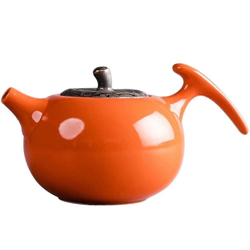 Beautiful Fruit Shaped Teapot Ceramic Tea Kettle For Tea Lovers Friends Family 13.6X8.5X7CM Tea Brewing 5Pcs