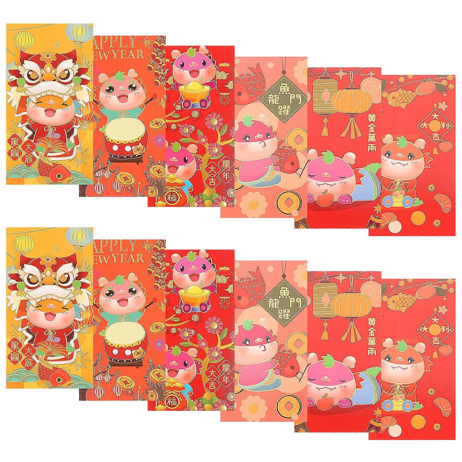 Multi Colored 120 Pcs Money Pockets For Chinese New Year Storage Suitable For All Ages 16.8X8.8CM