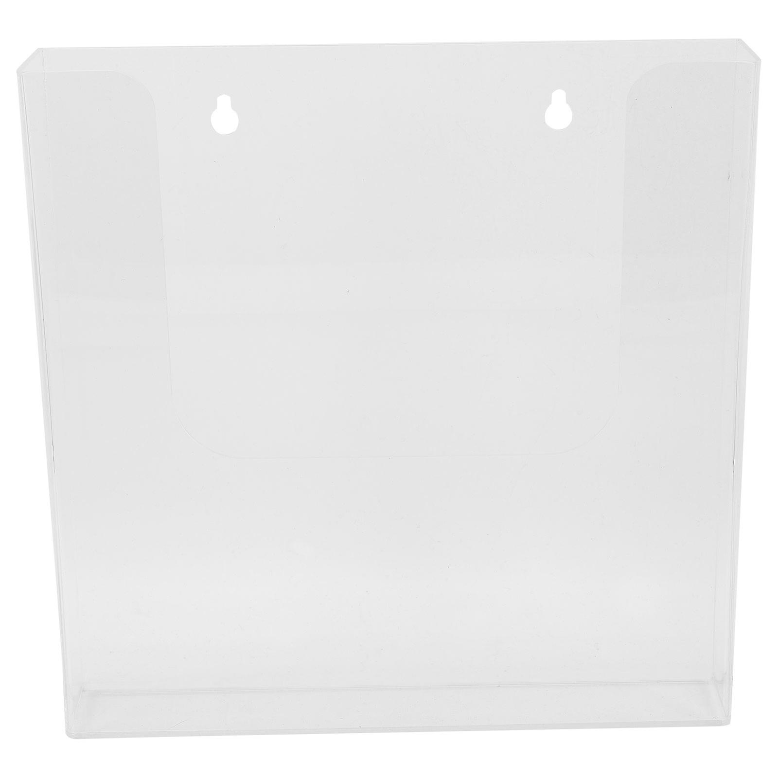 Wall File Holder Acrylic Paper Organizer for Storage 4Pcs Transparent Holder