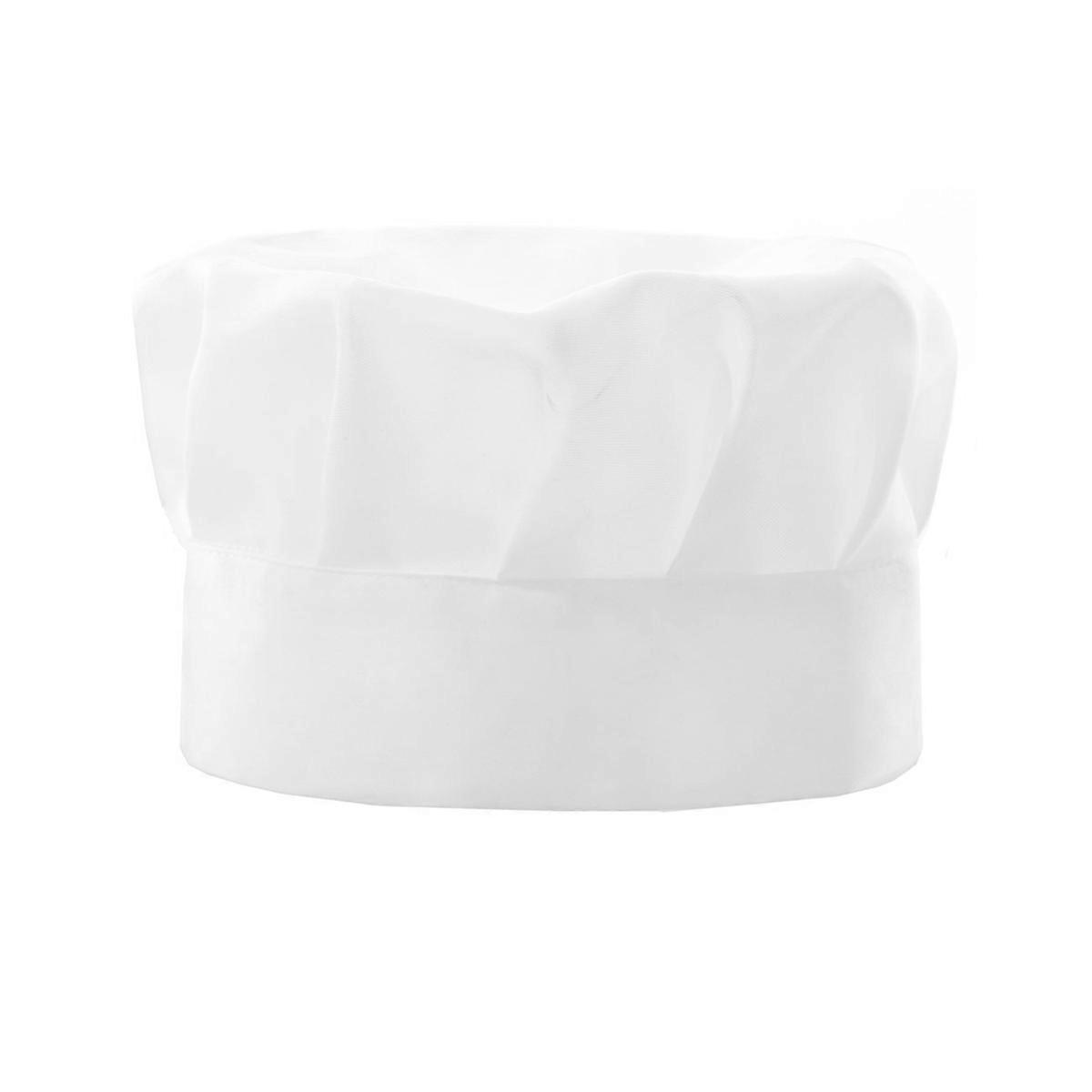 White Fabric Bouffancy Hat for Work 3Pcs Adjustable