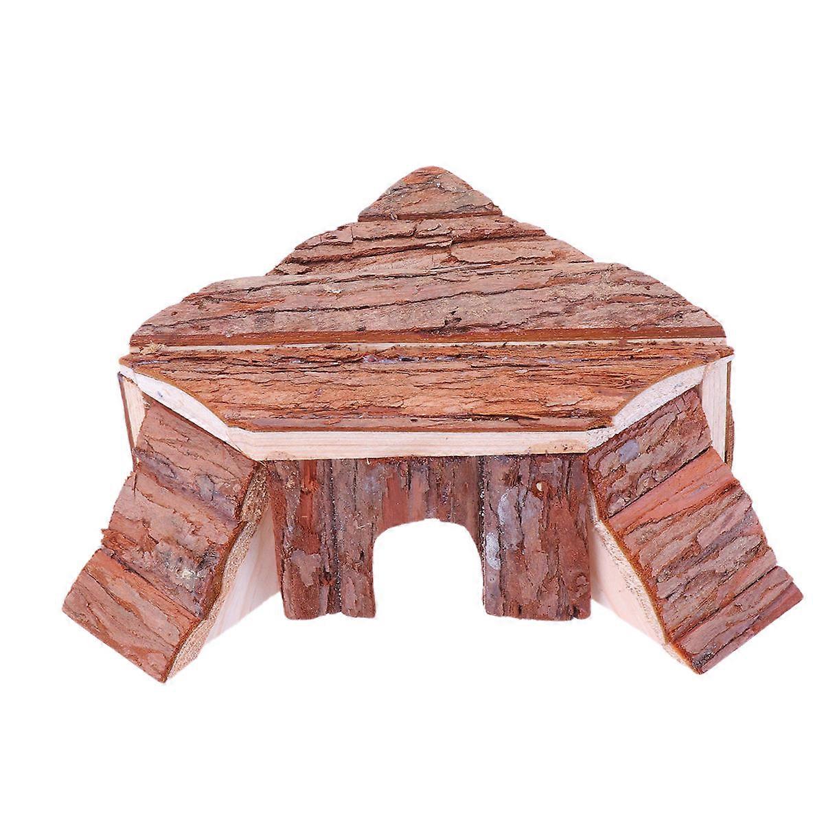Hamster House Pet Wooden Hut for Hideout 3Pcs Set for Small Pets
