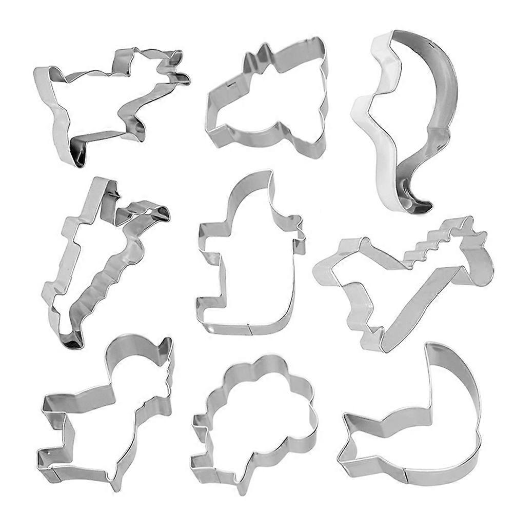 Animals Shape Cookie Mold Stainless Steel for DIY Use 9Pcs Set