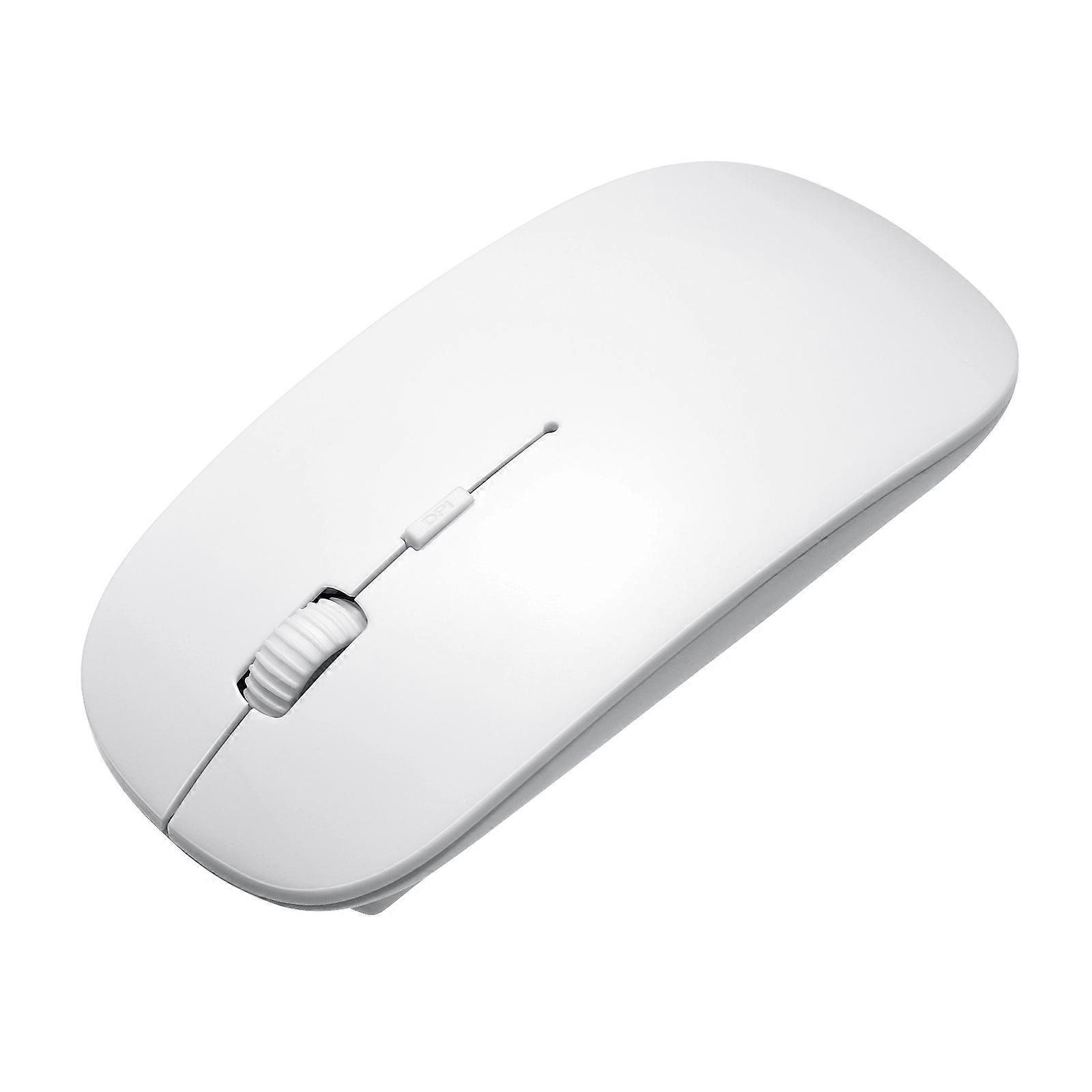 Wireless Optical Mouse Ultra Thin Slim White Portable 2.4GHz Receiver for Computer PC Laptop 1Pcs