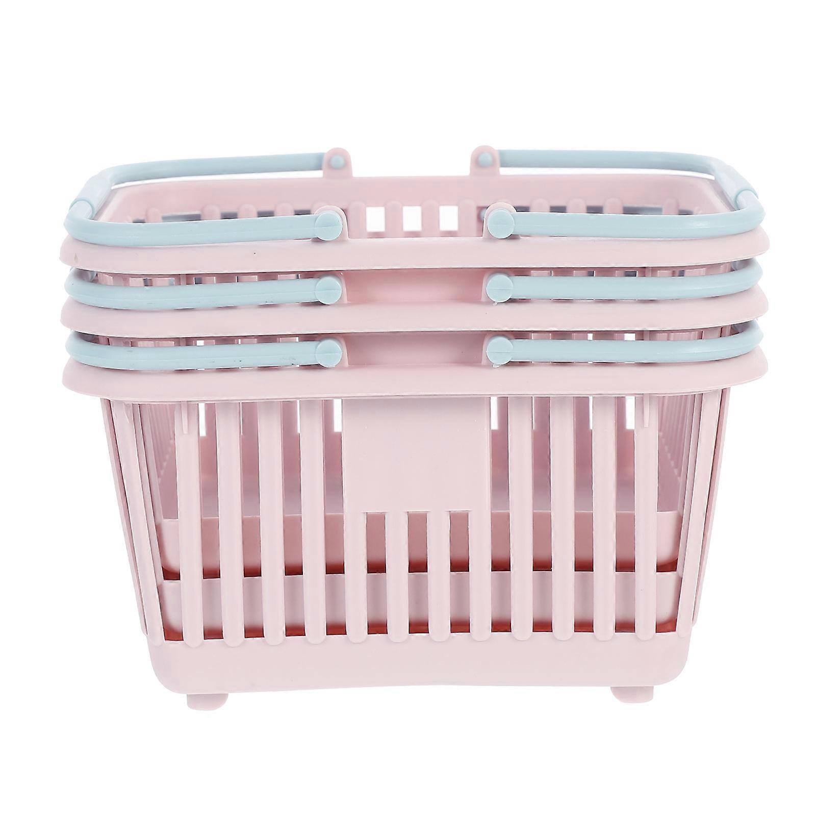 Plastic Storage Basket 9Pcs Vegetable Baskets Handheld Shopping Baskets Home Use Simple Design Functional