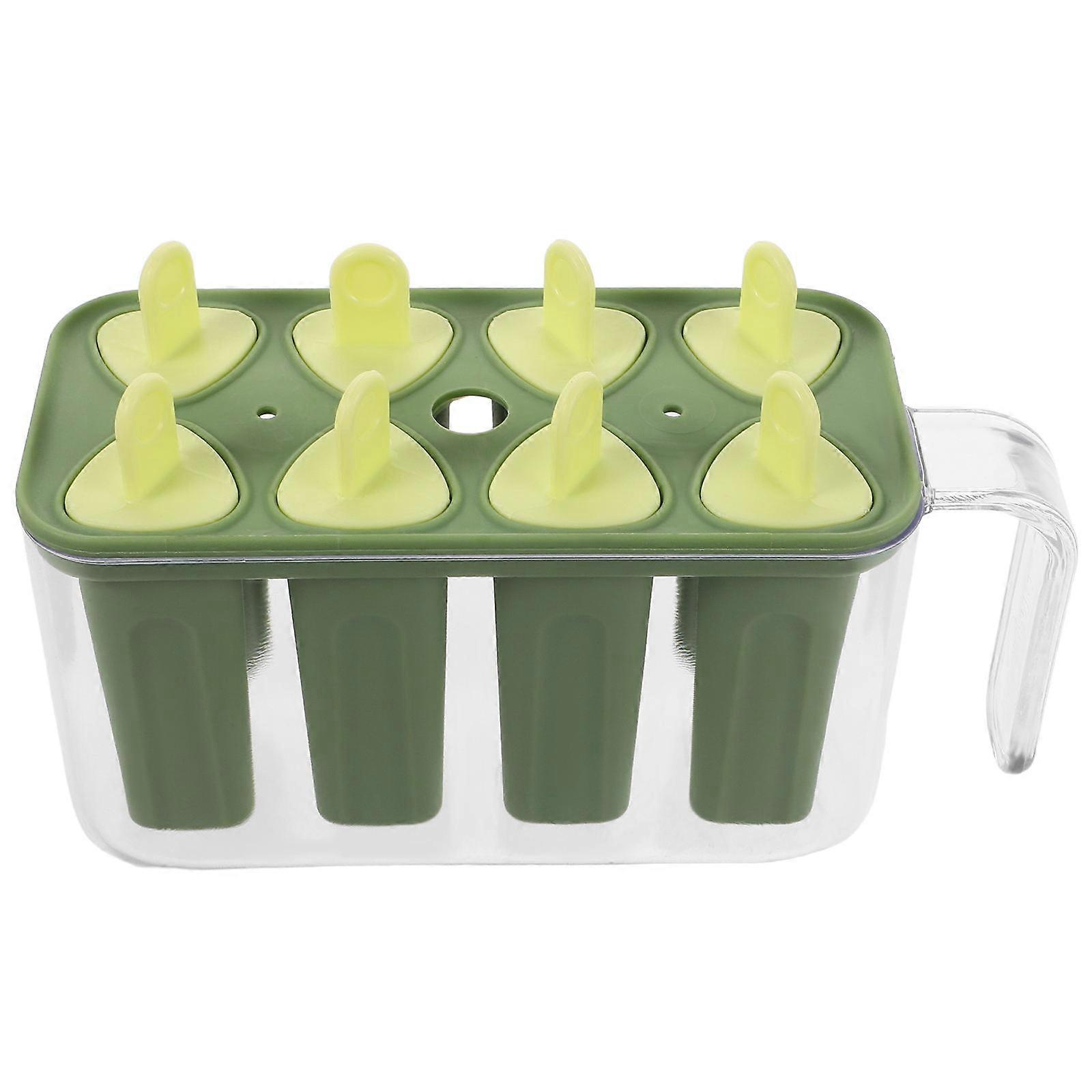 5Pcs Green Popsicle Maker Moulds for DIY Ice Cream Molds with 8 Cavities