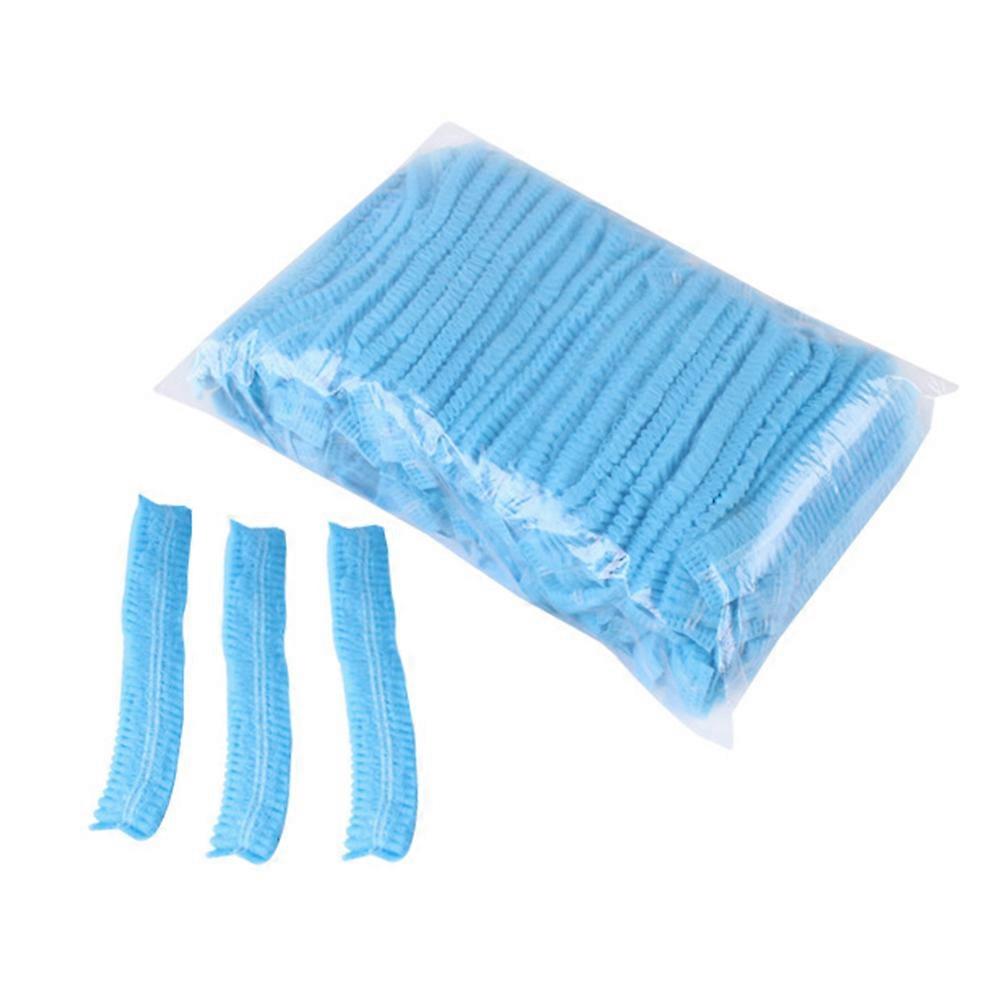 Disposable Cap Non-Woven Hat for Protection Use 200Pcs Blue Breathable Headwear