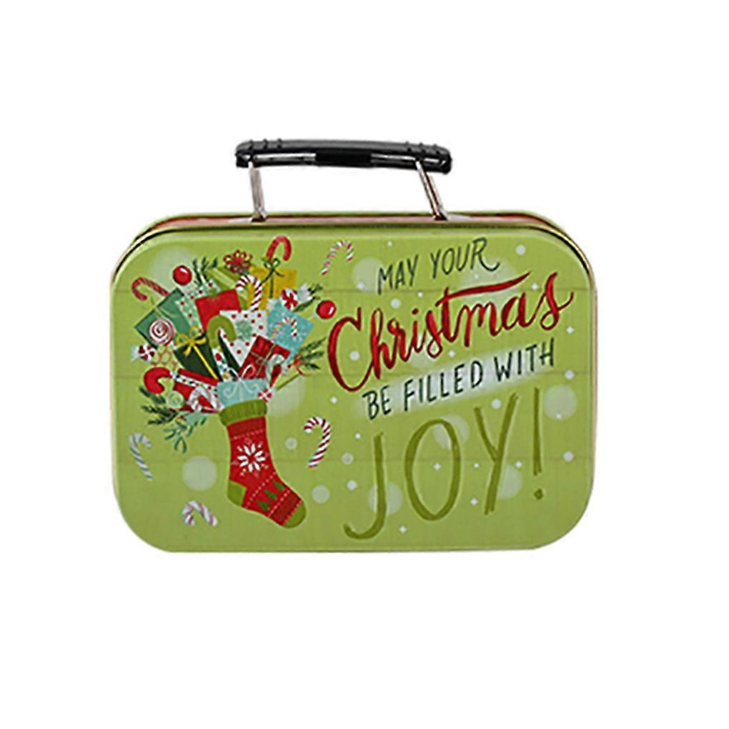 Christmas Box Shape Metal Boxes Rectangular Festive Storage Containers Girls