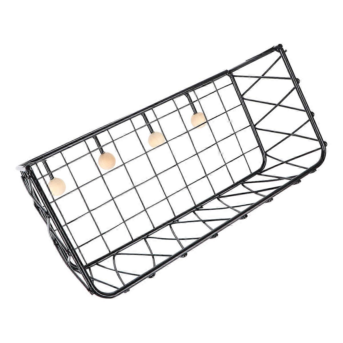 Black Wall Finishing Shelf for Storage Use 3Pcs Creative Hanging Rack