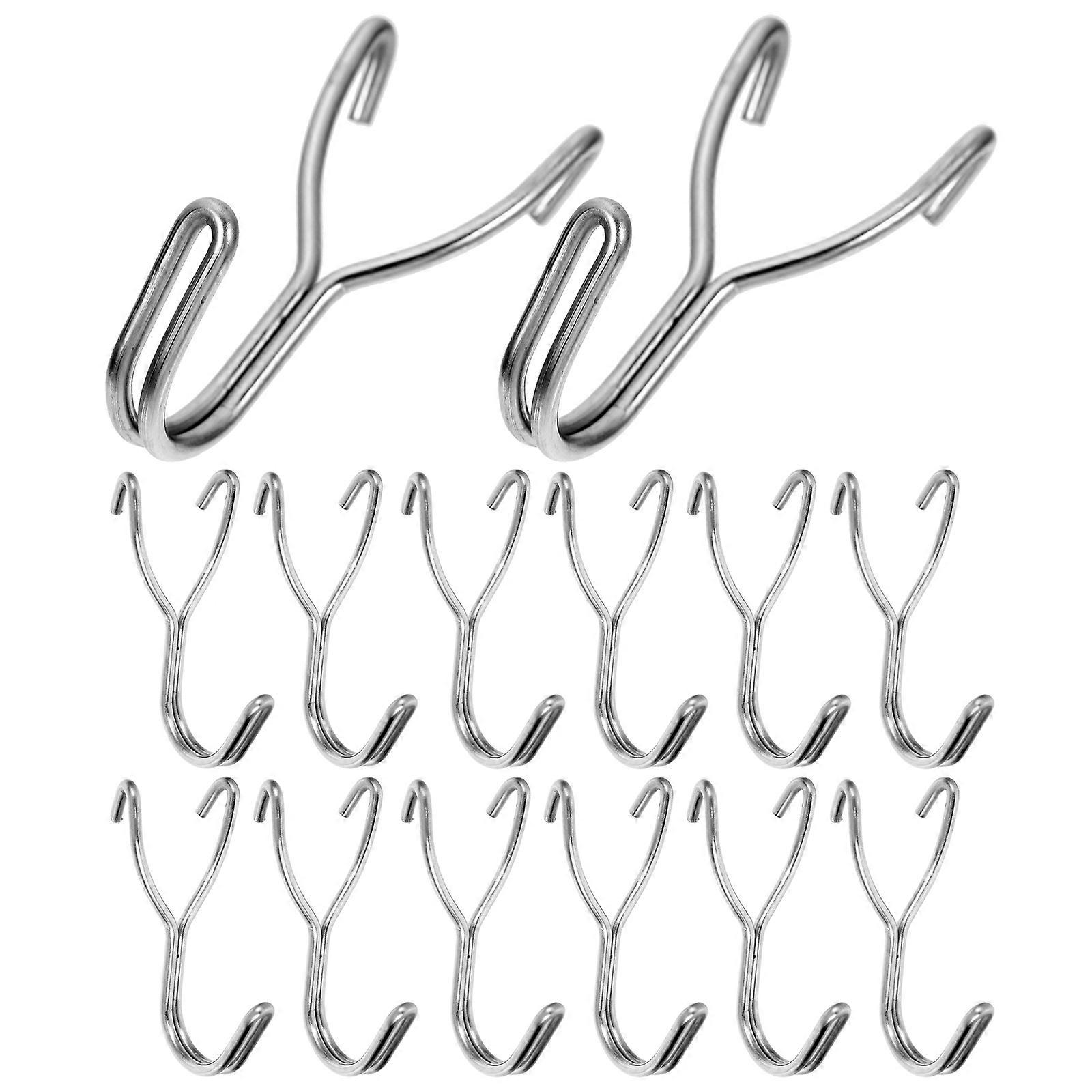 Pegboard Hooks Small Tools Display Hooks for Storage Use 200Pcs Silver