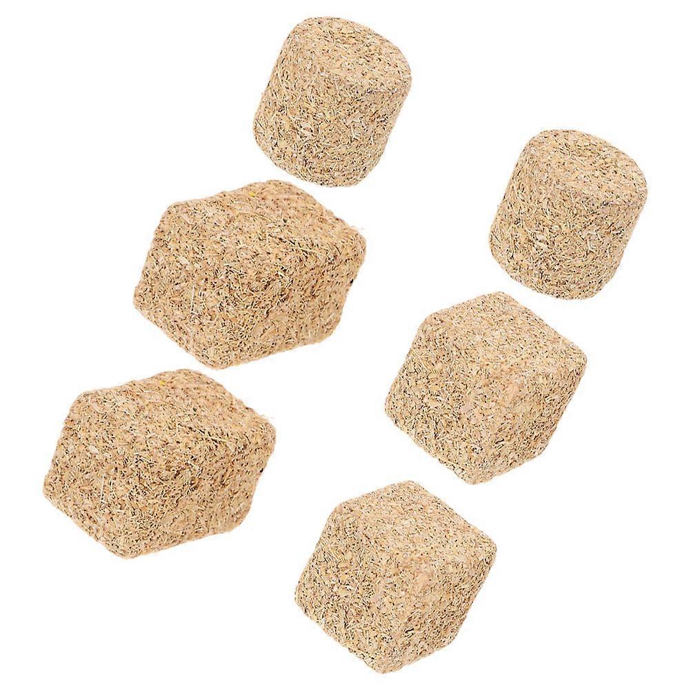 Miniature Hay Bales For Crafts 6Pcs Realistic Decoration For Dollhouse And Farm Scene Setup Khaki Color Rustic Design