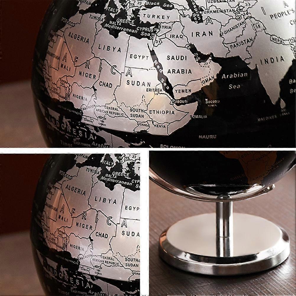 World Globe Constellation Map Globe for Home Table Decoration (Black)