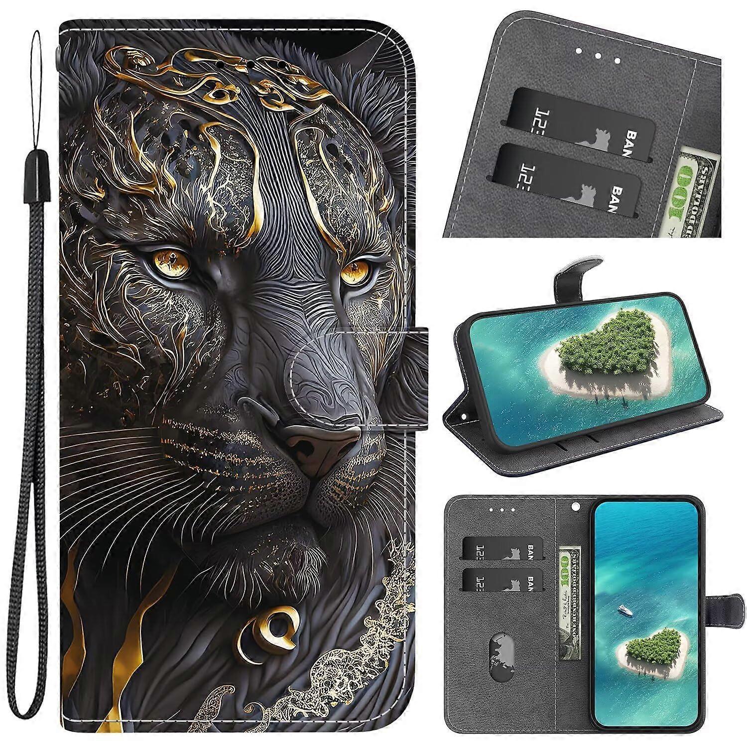 Case for Xiaomi Redmi 13C, Magnetic PU Leather Shockproof Wallet, Foldable Flip Cover With Kickstand, Card Holder