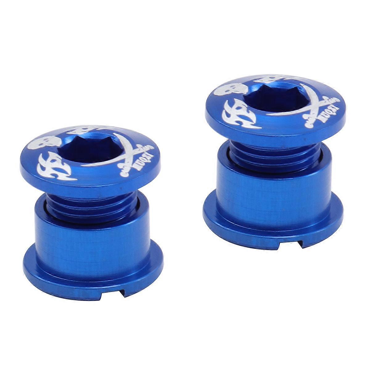 Bisiklet Çift Disk Kullanımı İçin 5 Adet Mavi Alüminyum Alaşımlı Disk Vidası