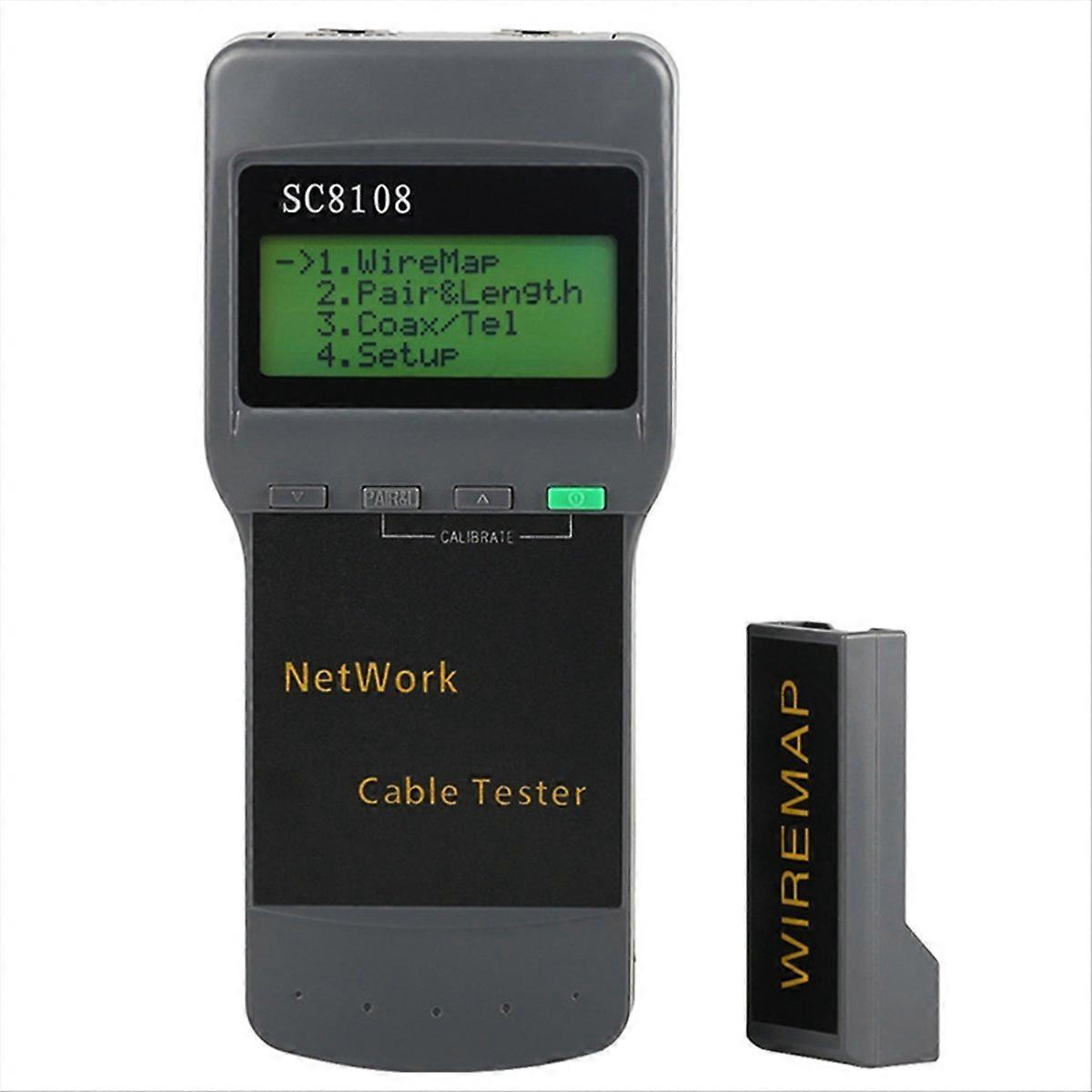 Tester sieciowych RJ45 LAN SC8108 STP UTP Ca5e Cat6 Tester długości sieciowej sieci LAN Miernik Kabina UTP