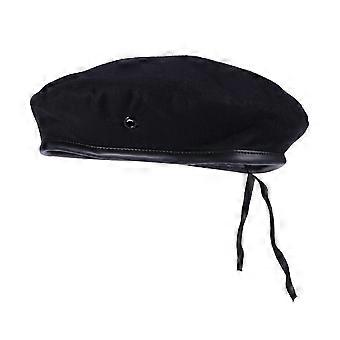 Black Sailor Dance Hat Square Dance Performance Five-Stars Woolen Berets Military