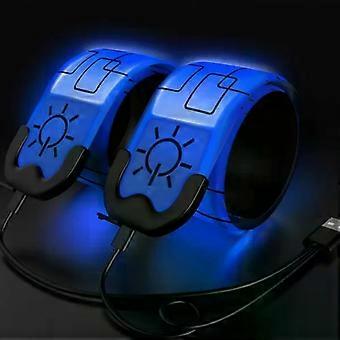Braccialetto LED per la corsa, confezione da 2 luci da corsa per corridori, bracciale luminoso riflettente ricaricabile per attrezzatura da corsa, bracciale luminoso LED ad alta visibilità