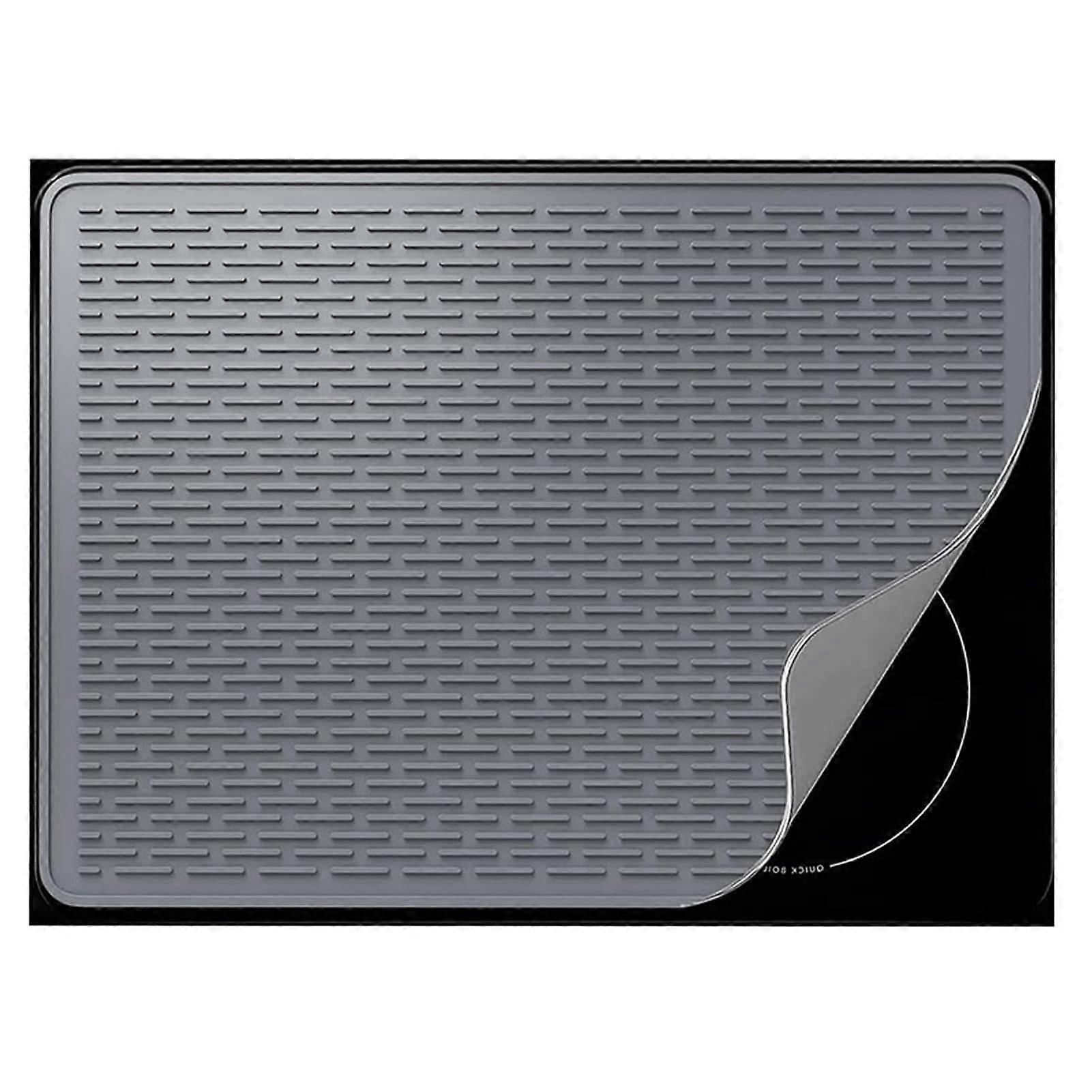 Silicone Induction Hob Protector Mat 71x50 Cm Gray Plate Glass Hob Covers Scratch Protector Ceramic Hob Protector