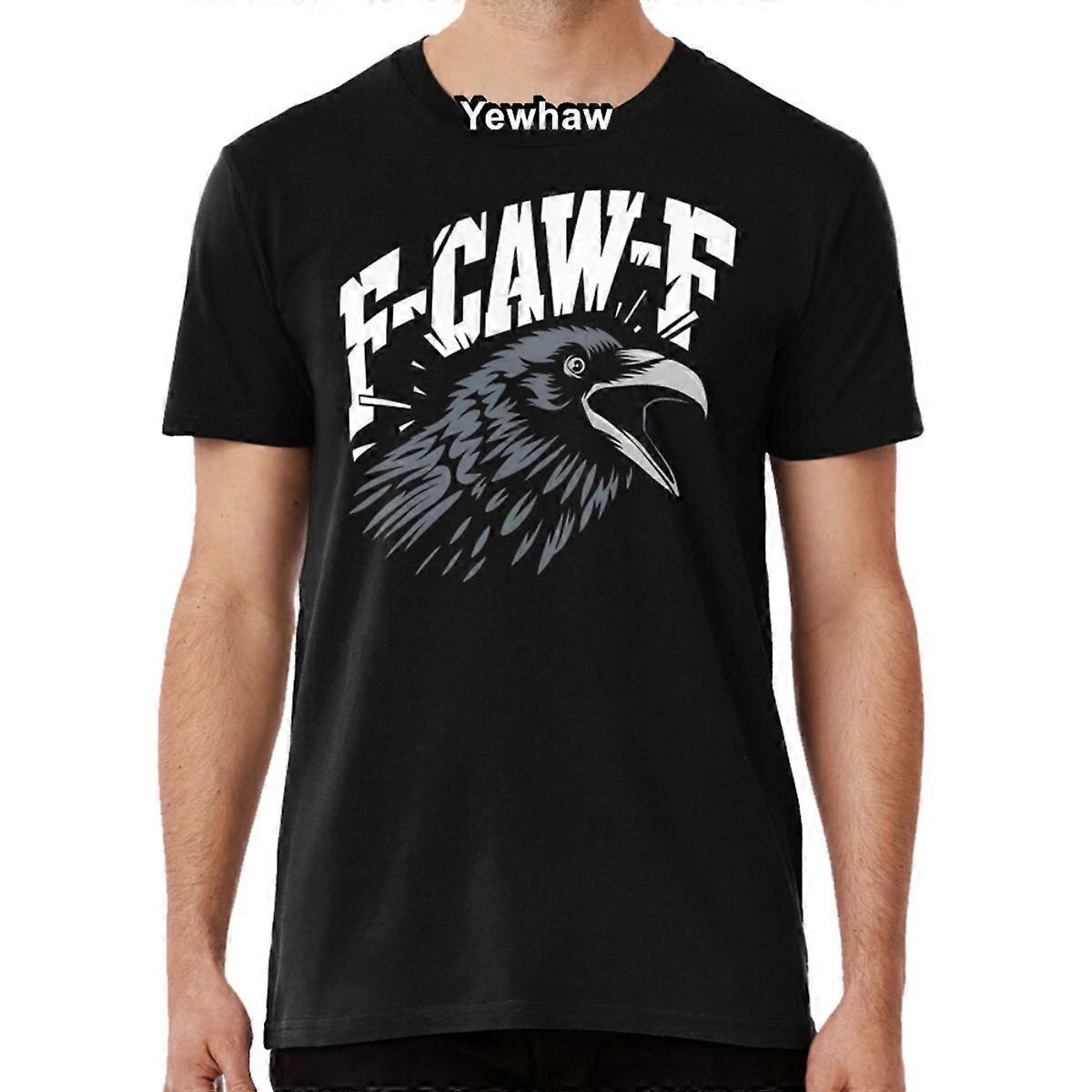 HISHARK T-shirt F-Caw-F amoureux des corbeaux fans d’humour noir M