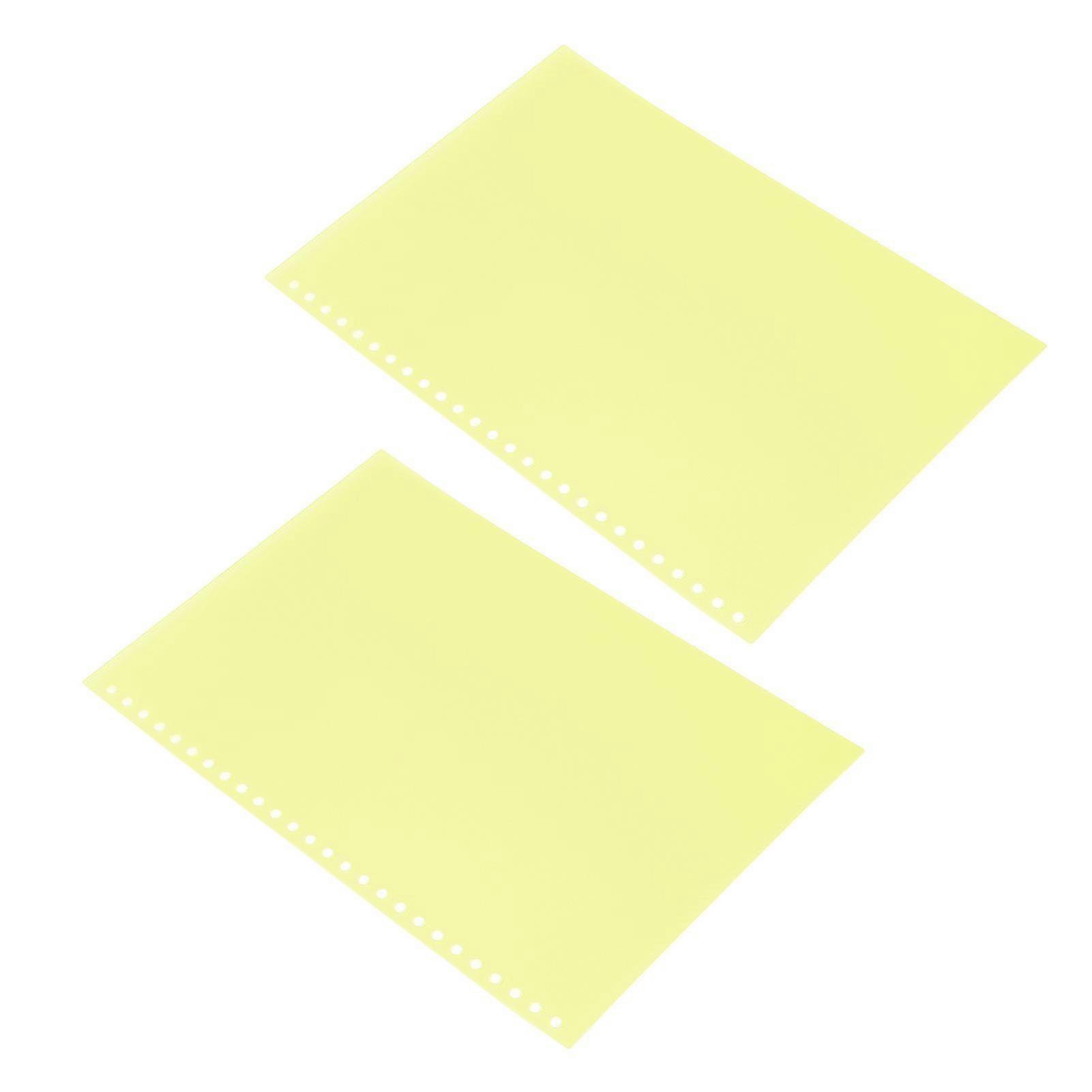 B5 26 Paper Cover Frosted Translucent Waterproof Rollable PP Page Binding Cover for Reports Presentations 50pcs Yellow