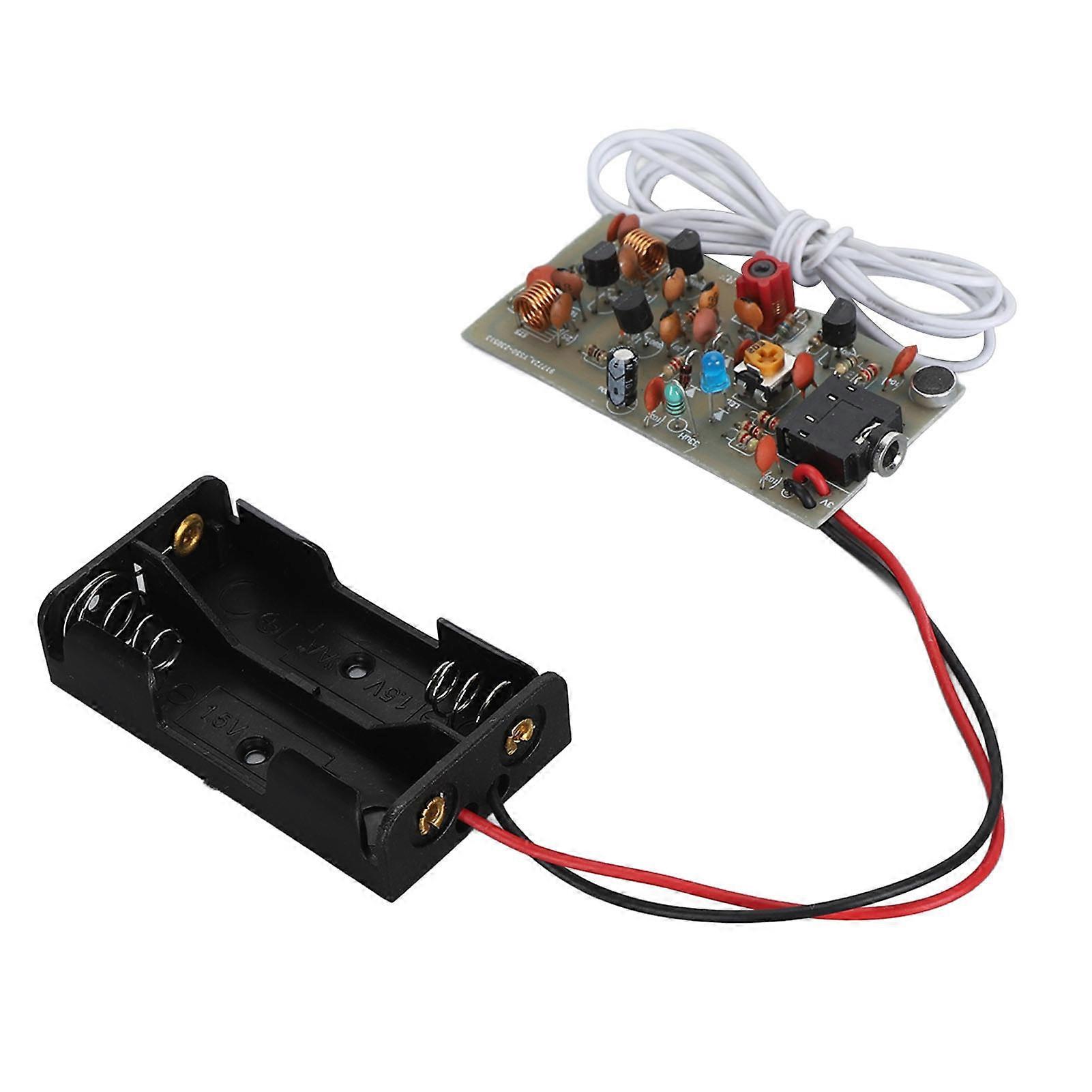 FM Transmitter Module Kit Adjustable Wireless Microphone Board Frequency PCB Board for Electronic Information Engineering 